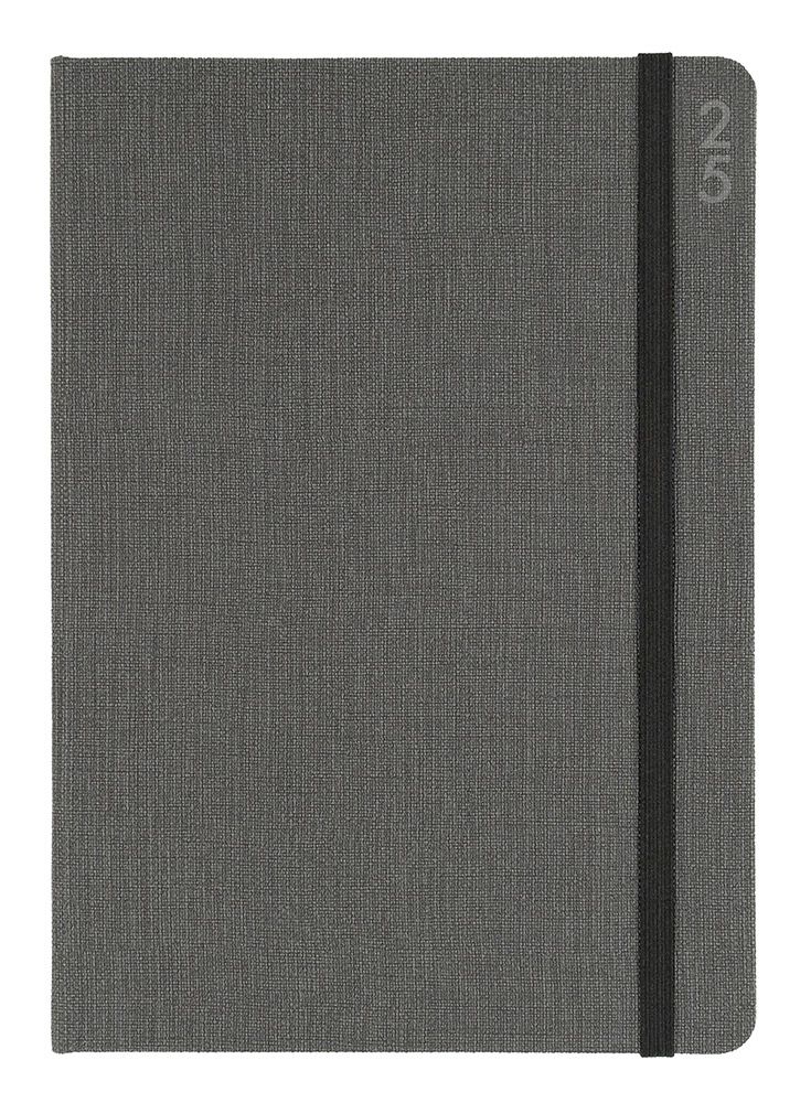 DIARY 2025 DEBDEN DESIGNER A5 D38.P98-25 WTV CHARCOAL