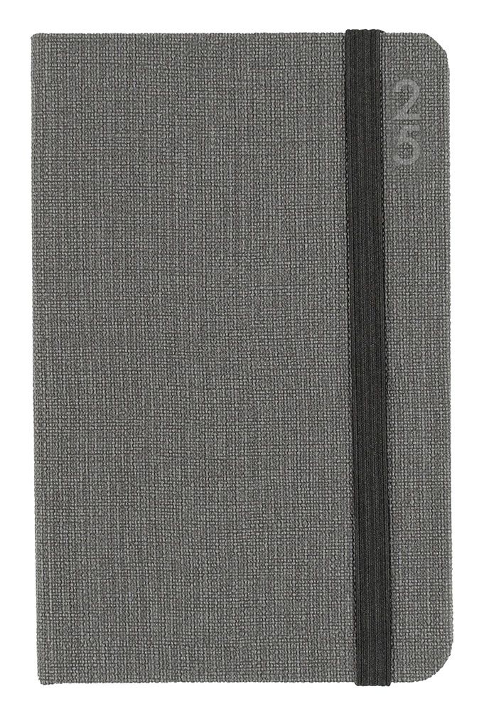 DIARY 2025 DEBDEN DESIGNER 85X132MM  D36.P98-25 WTV CHARCOAL