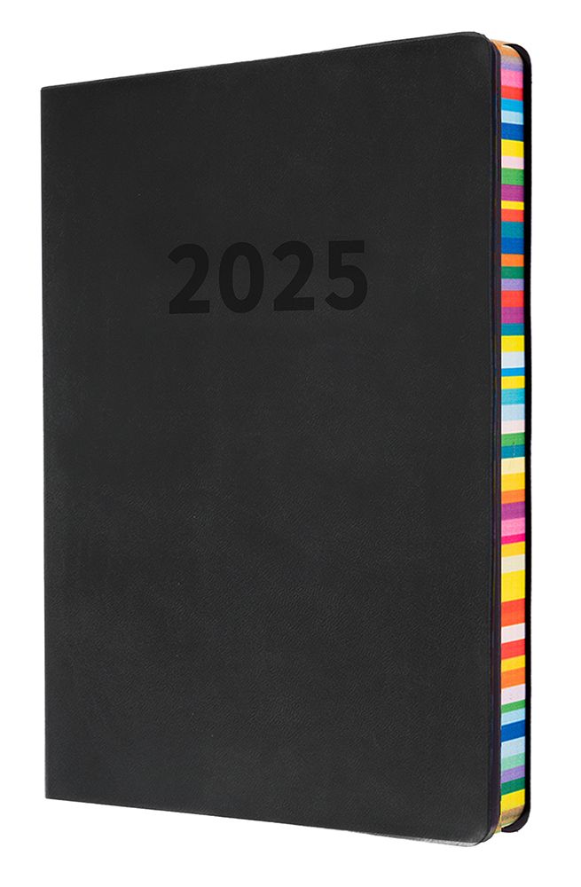 DIARY 2025 COLLINS EDGE RAINBOW A5 ED153.U96-25 WTV CHARCOAL