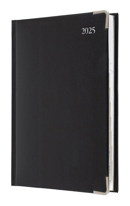 DIARY 2025 DEBDEN MANAGEMENT A4 149.B99 BONDED LEATHER 1DTP BLACK