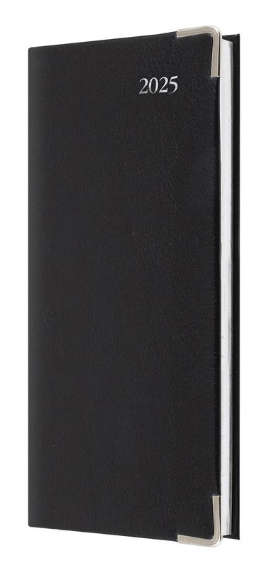 DIARY 2025 DEBDEN MANAGEMENT B6/7 176X88 379L.B99 B/LEATH WTV LSCAPE BLACK