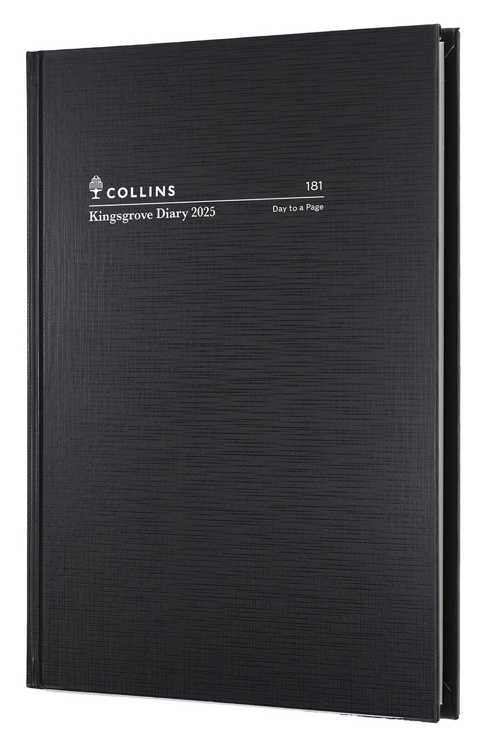 DIARY 2025 COLLINS KINGSGROVE A5 181.P99 1DTP BLACK