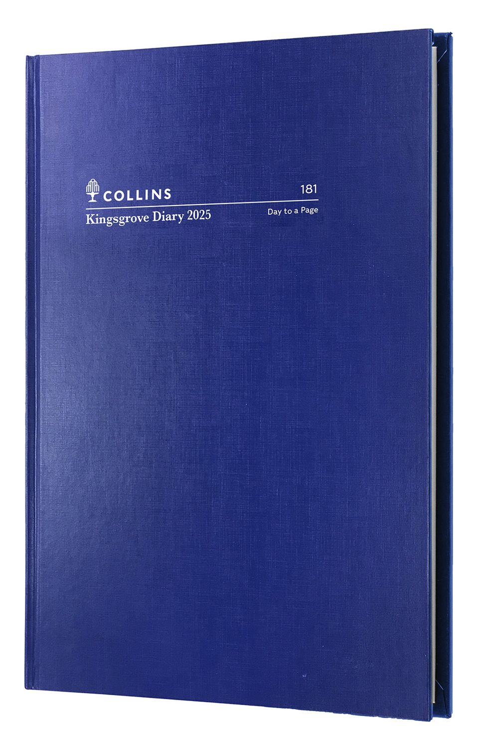 DIARY 2025 COLLINS KINGSGROVE A5 181.P59 1DTP BLUE