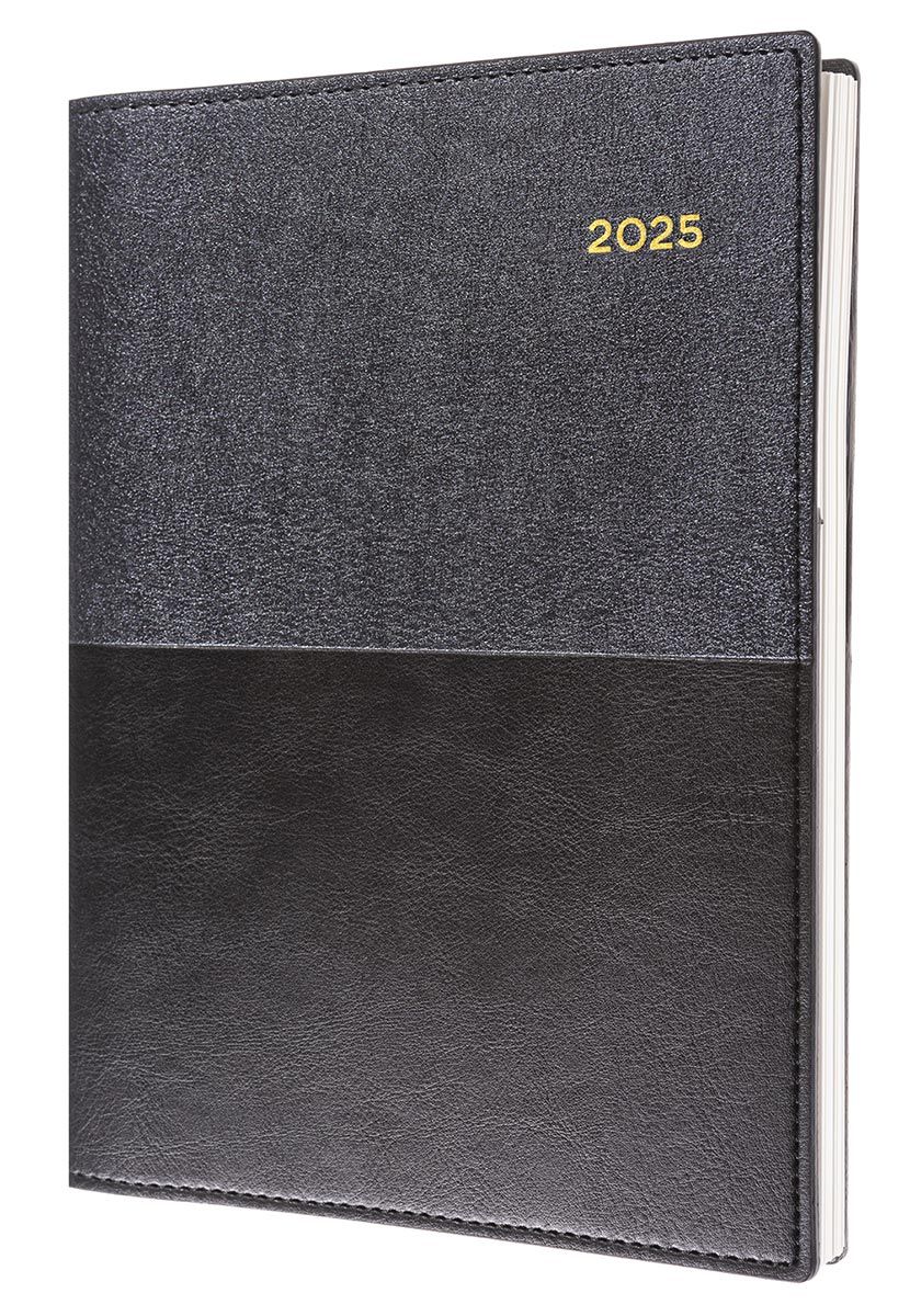 DIARY 2025 COLLINS VANESSA A4 145.V99 1DTP BLACK