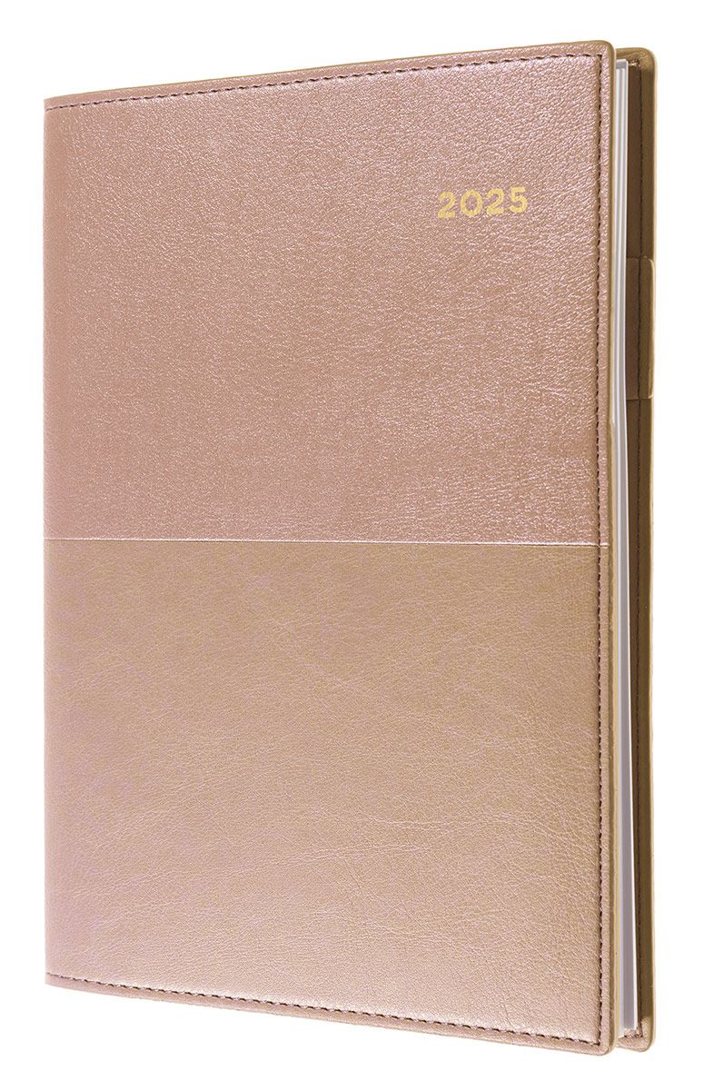 DIARY 2025 COLLINS VANESSA A4 145.V49 1DTP ROSE GOLD