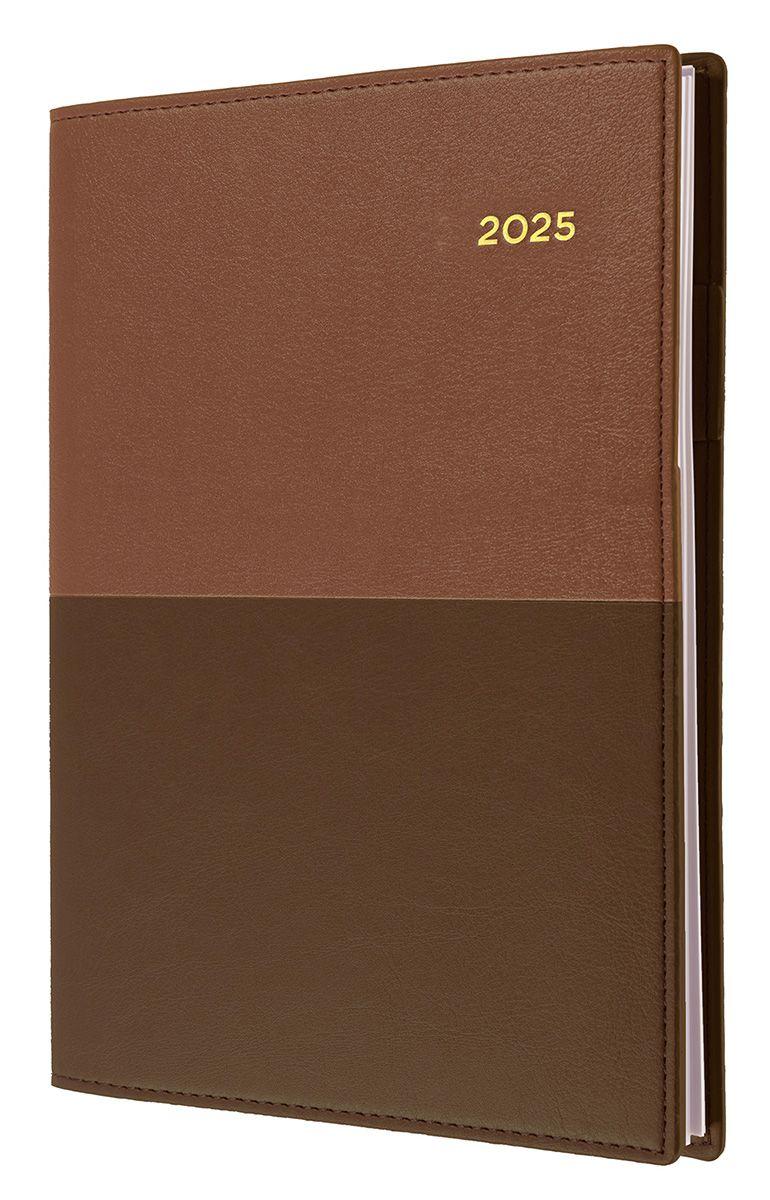 DIARY 2025 COLLINS VANESSA A4 145.V90 1DTP TAN