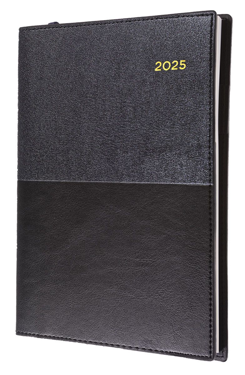 DIARY 2025 COLLINS VANESSA A4 245.V99 2DTP BLACK