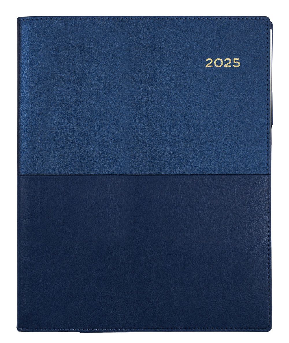DIARY 2025 COLLINS VANESSA QUARTO 260X210MM 325.V59 VERTICAL WTV BLUE