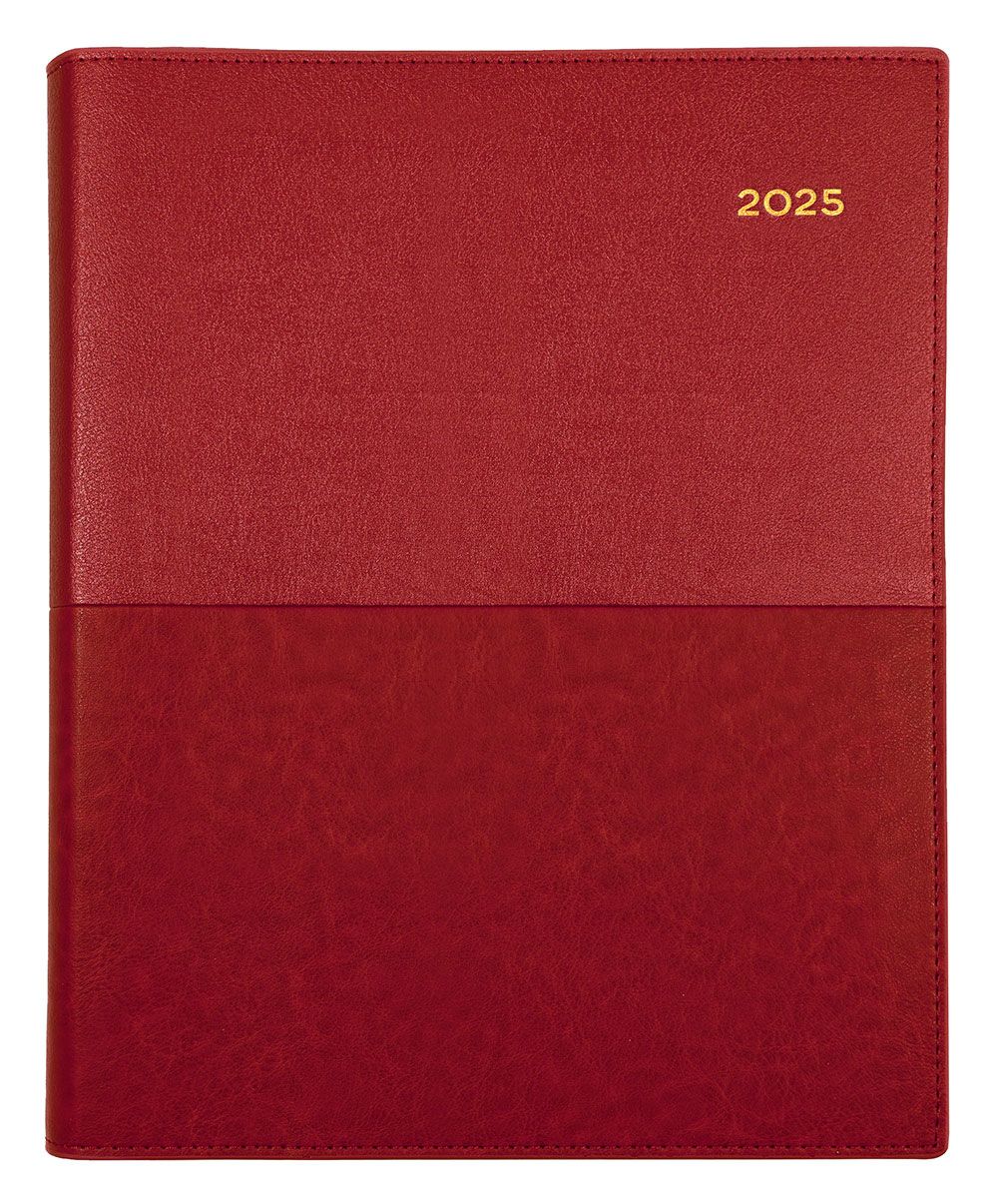 DIARY 2025 COLLINS VANESSA QUARTO 260X210MM 325.V15 VERTICAL WTV RED