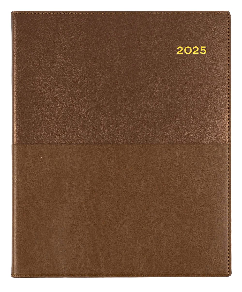 DIARY 2025 COLLINS VANESSA QUARTO 260X210MM 325.V90 VERTICAL WTV TAN