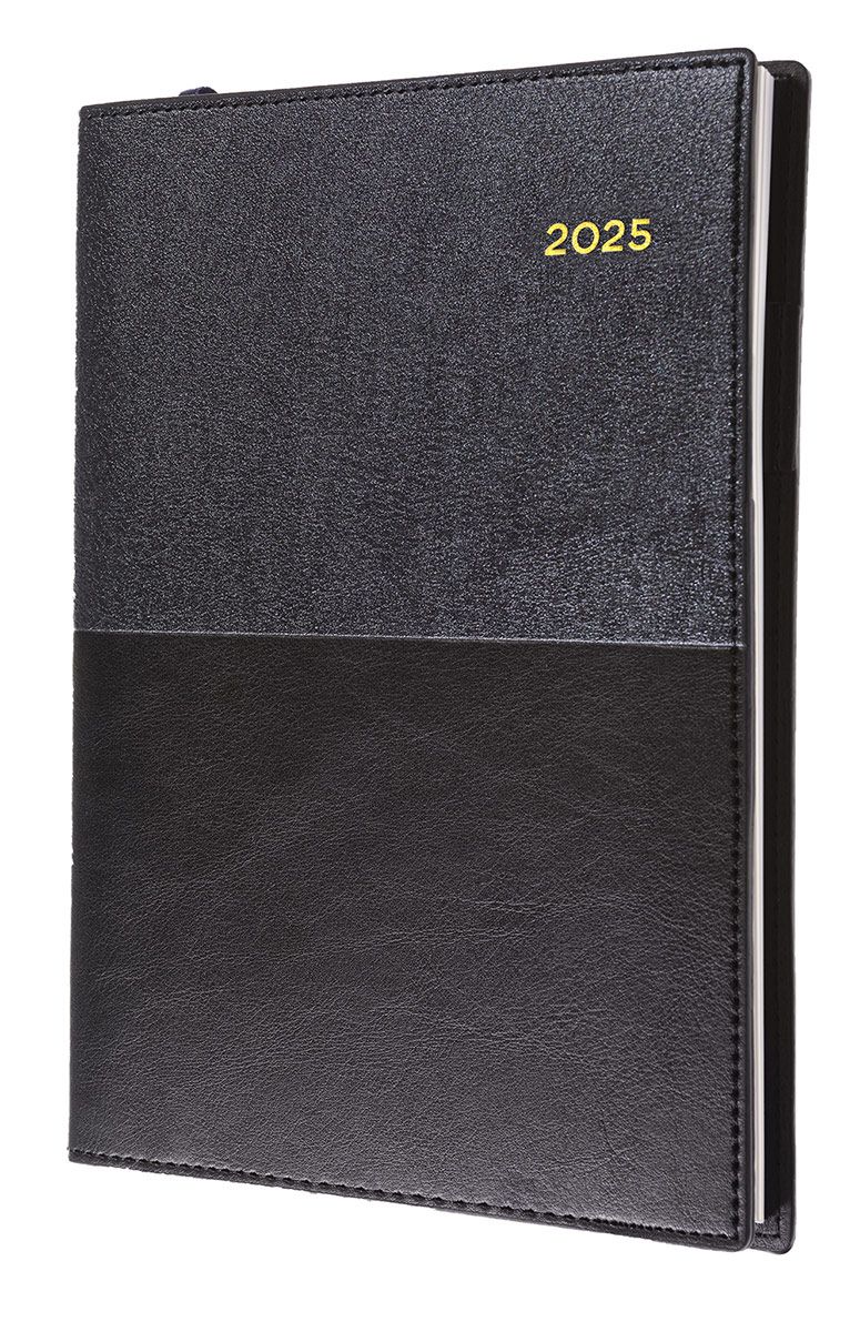DIARY 2025 COLLINS VANESSA A5 285.V99 2DTP BLACK