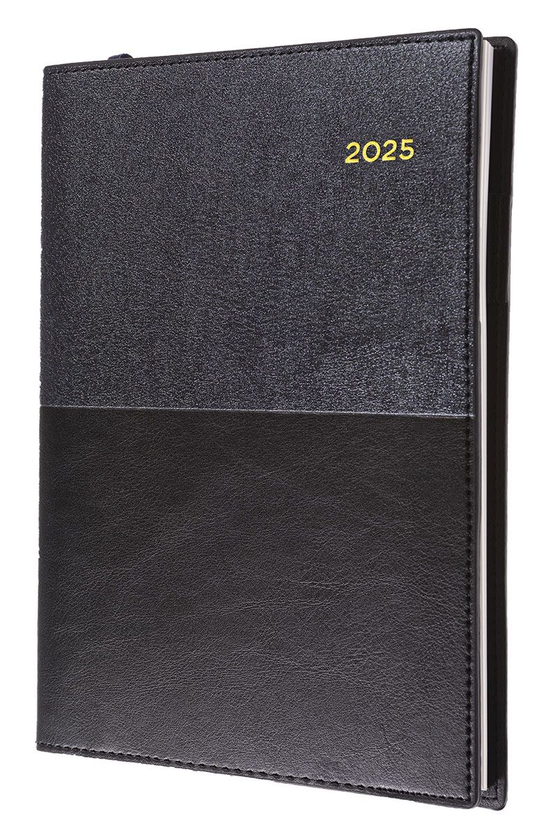 DIARY 2025 COLLINS VANESSA A6 105X148MM 365.V99 WTV BLACK