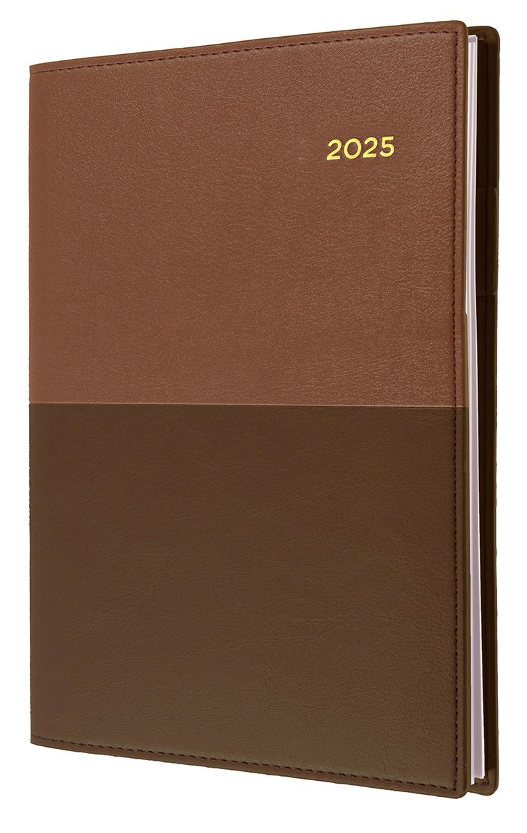 DIARY 2025 COLLINS VANESSA A6 105X148MM 365.V90 WTV TAN