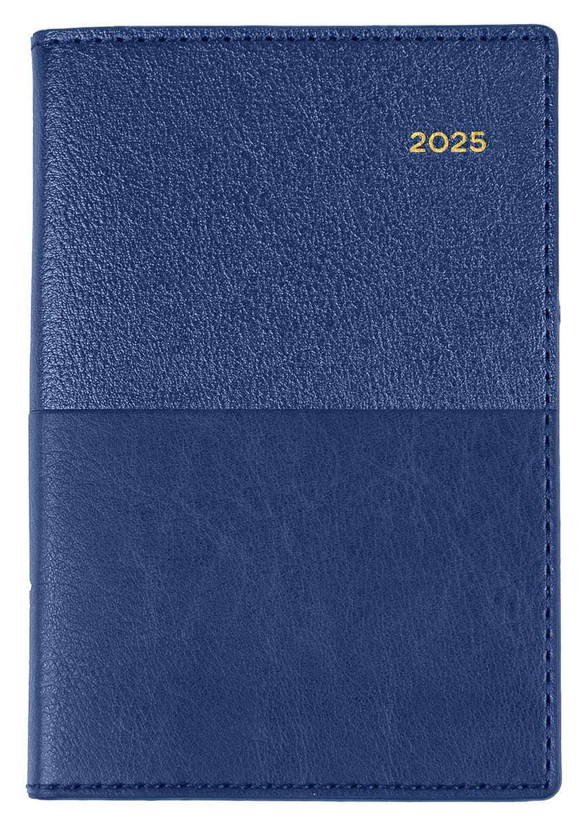 DIARY 2025 COLLINS VANESSA B7R 125X80MM 355.V59 POCKET WTV BLUE