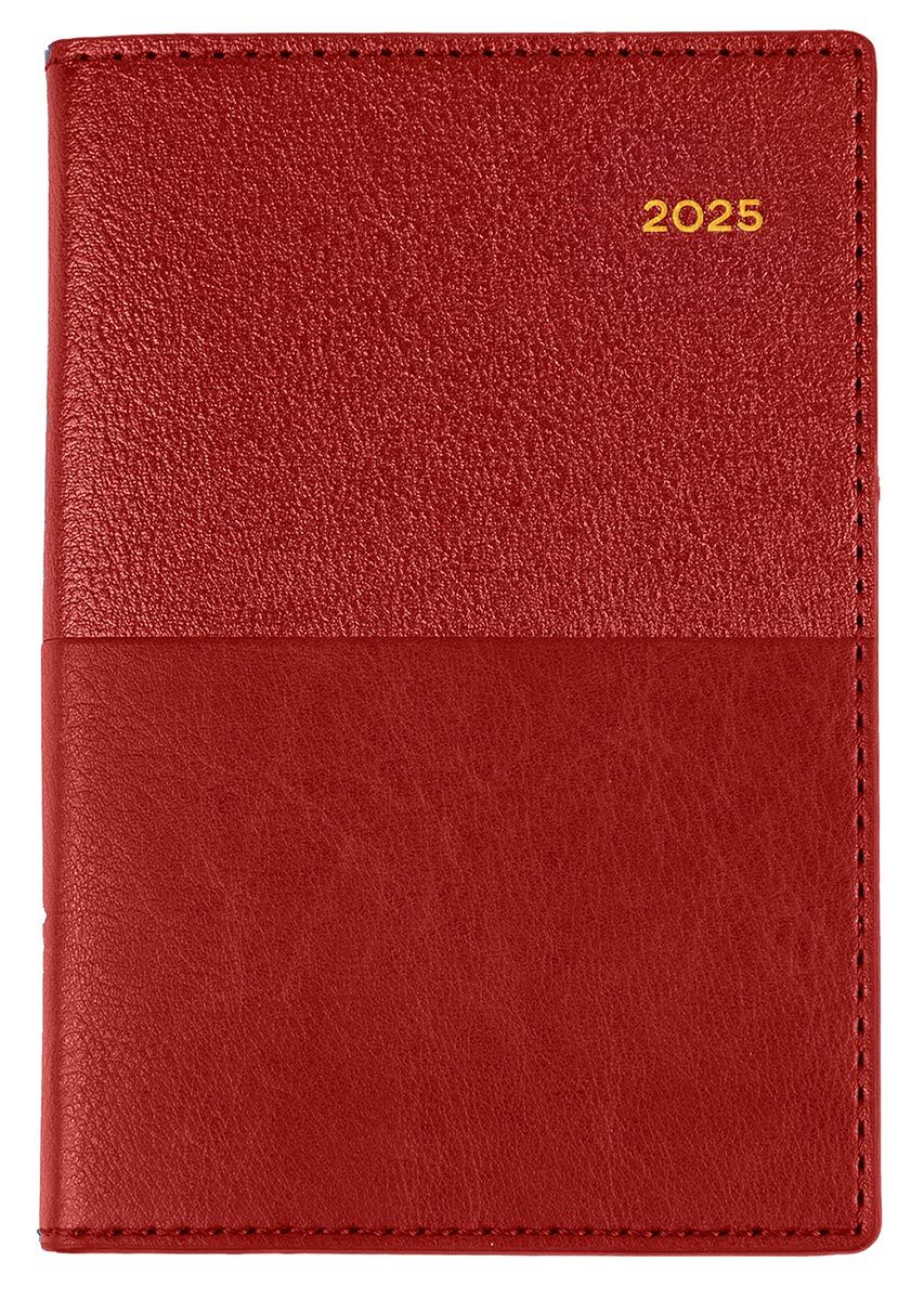 DIARY 2025 COLLINS VANESSA B7R 125X80MM 355.V15 POCKET WTV RED