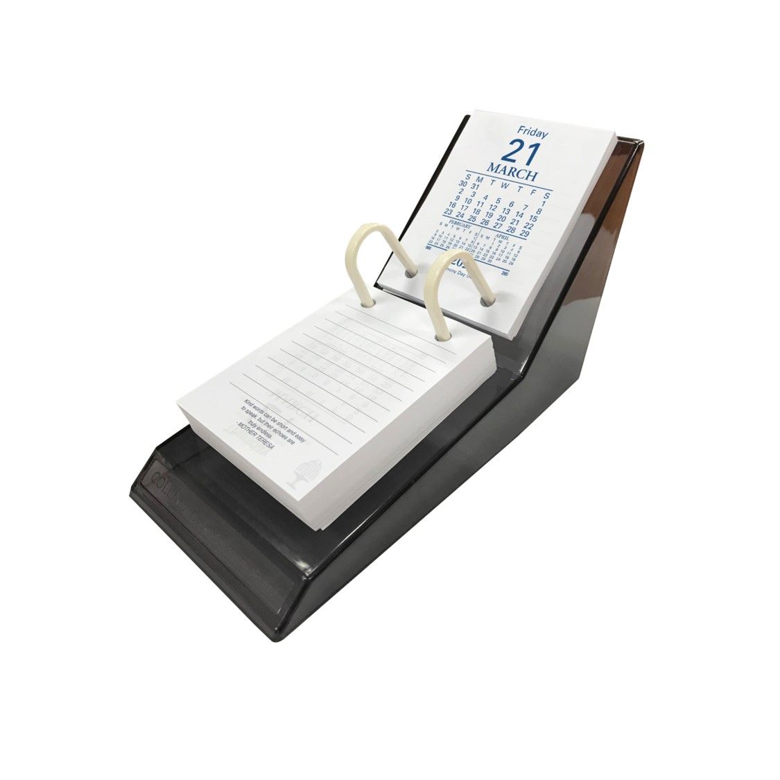DESK CALENDAR 2025 COLLINS TOP OPENING WITH ACRYLIC STAND