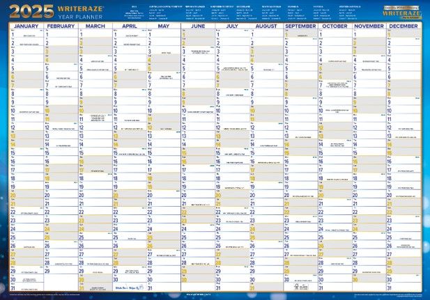 PLANNER 2025 WRITERAZE 700X1000MM QC2 10800 LAMINATED