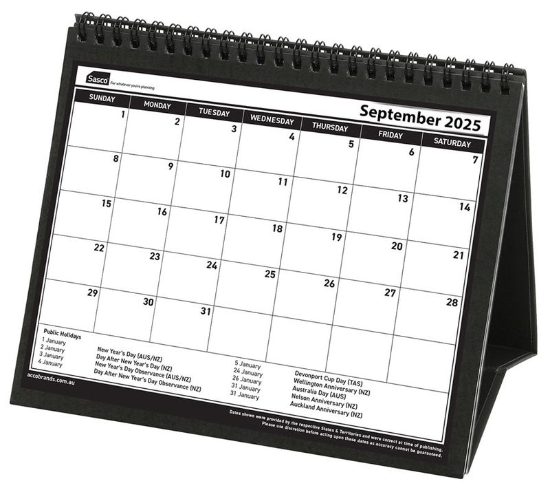 CALENDAR 2025 SASCO 210X180MM TRIFOLD MTV
