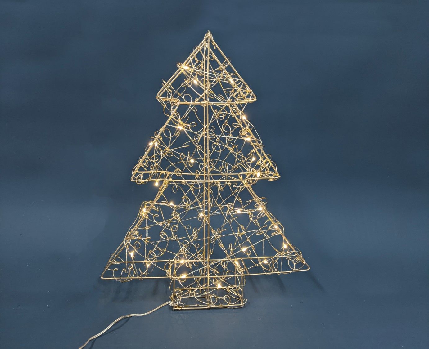 LIGHT UP XMAS 40CM METAL TREE