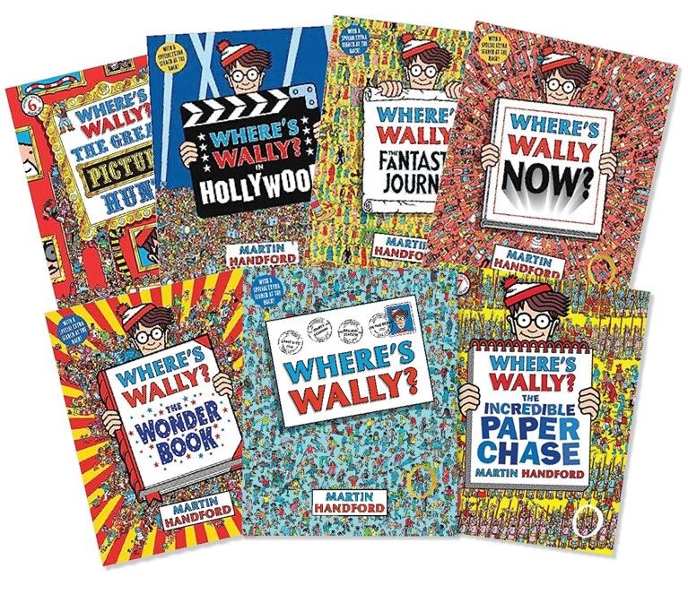 BOOK WHERE'S WALLY 36.6X25.4X2.9CM 7 BOOK PACK 32P