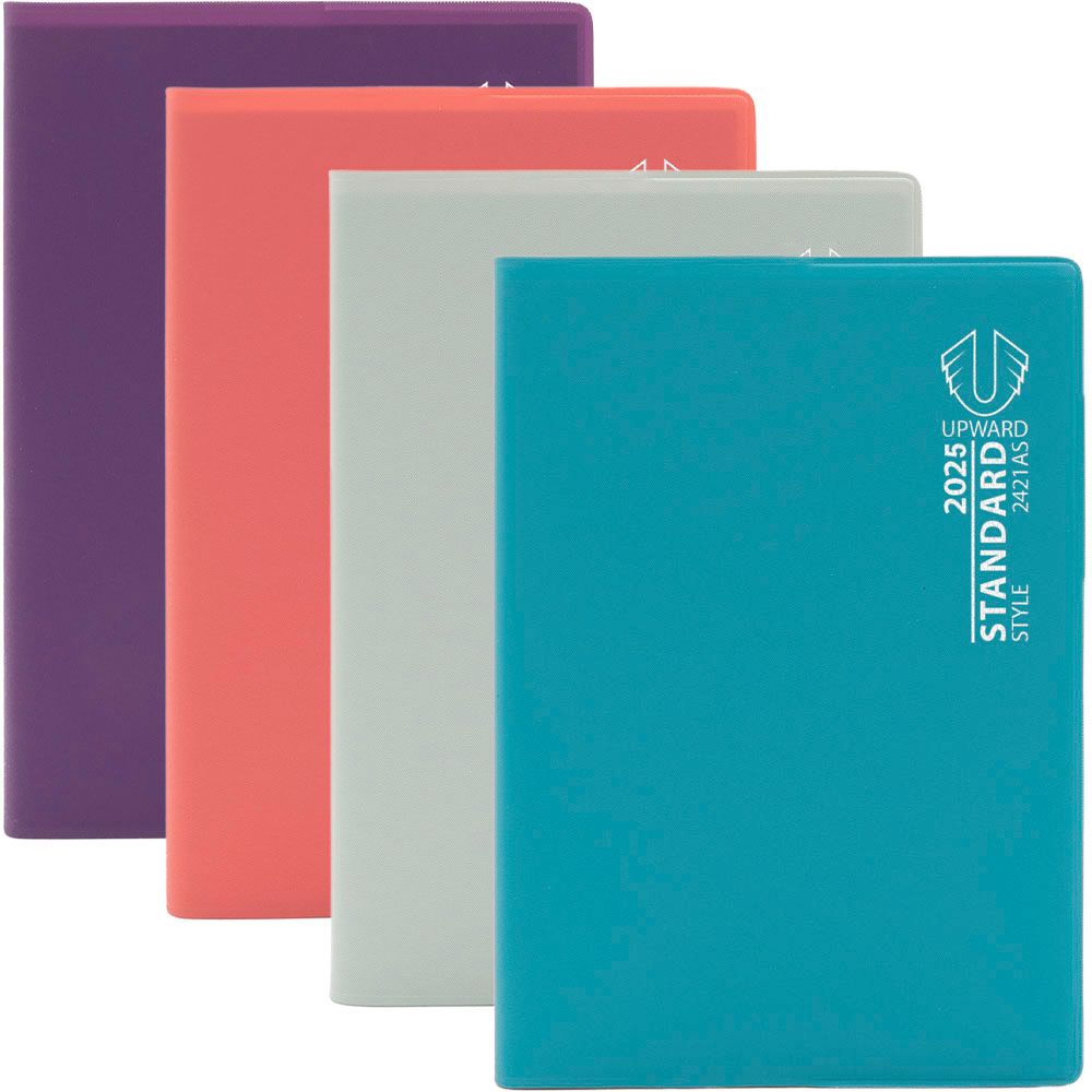 DIARY 2025 UPWARD A6 105X148MM 2421 STANDARD PVC COVER WTV PK5 ASST
