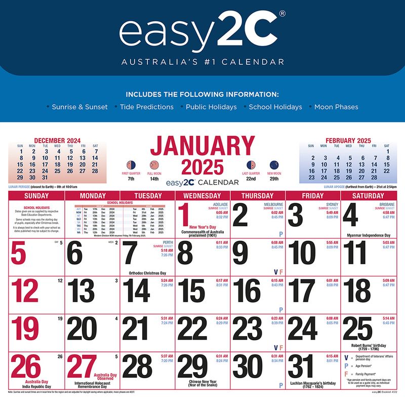 CALENDAR 2025 EASY2C MAGNETIC