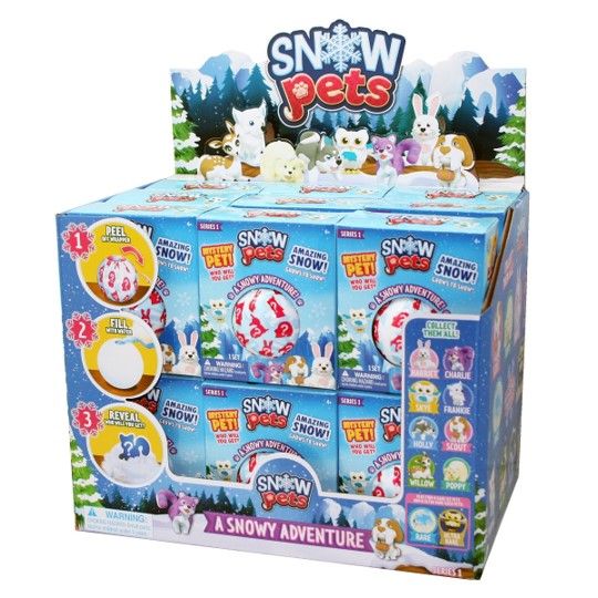 TOY SNOW PETS 260X175X200MM COUNTER DISPLAY UNIT OF 18 S1.5