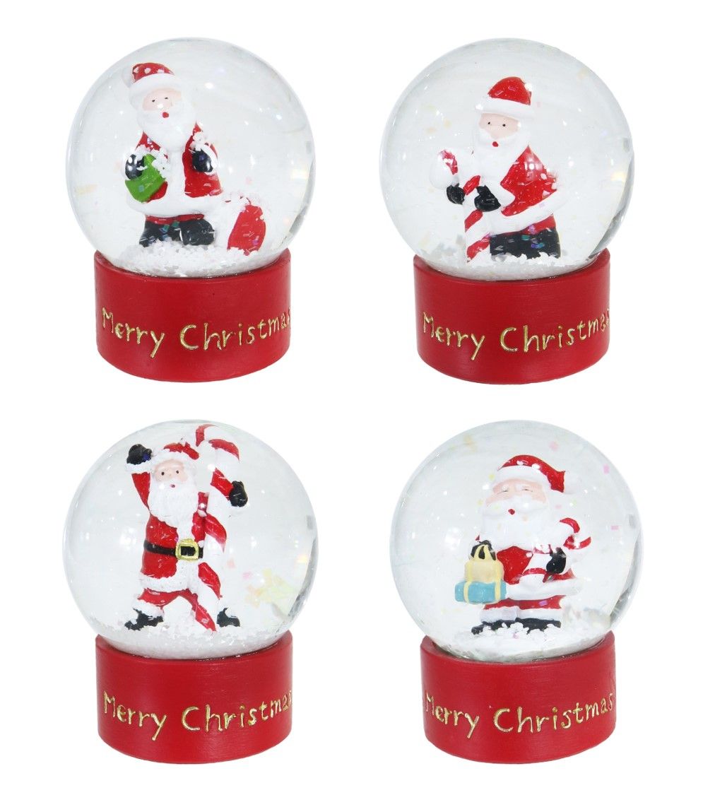 SNOWGLOBE XMAS 4.5CM SANTA CDU