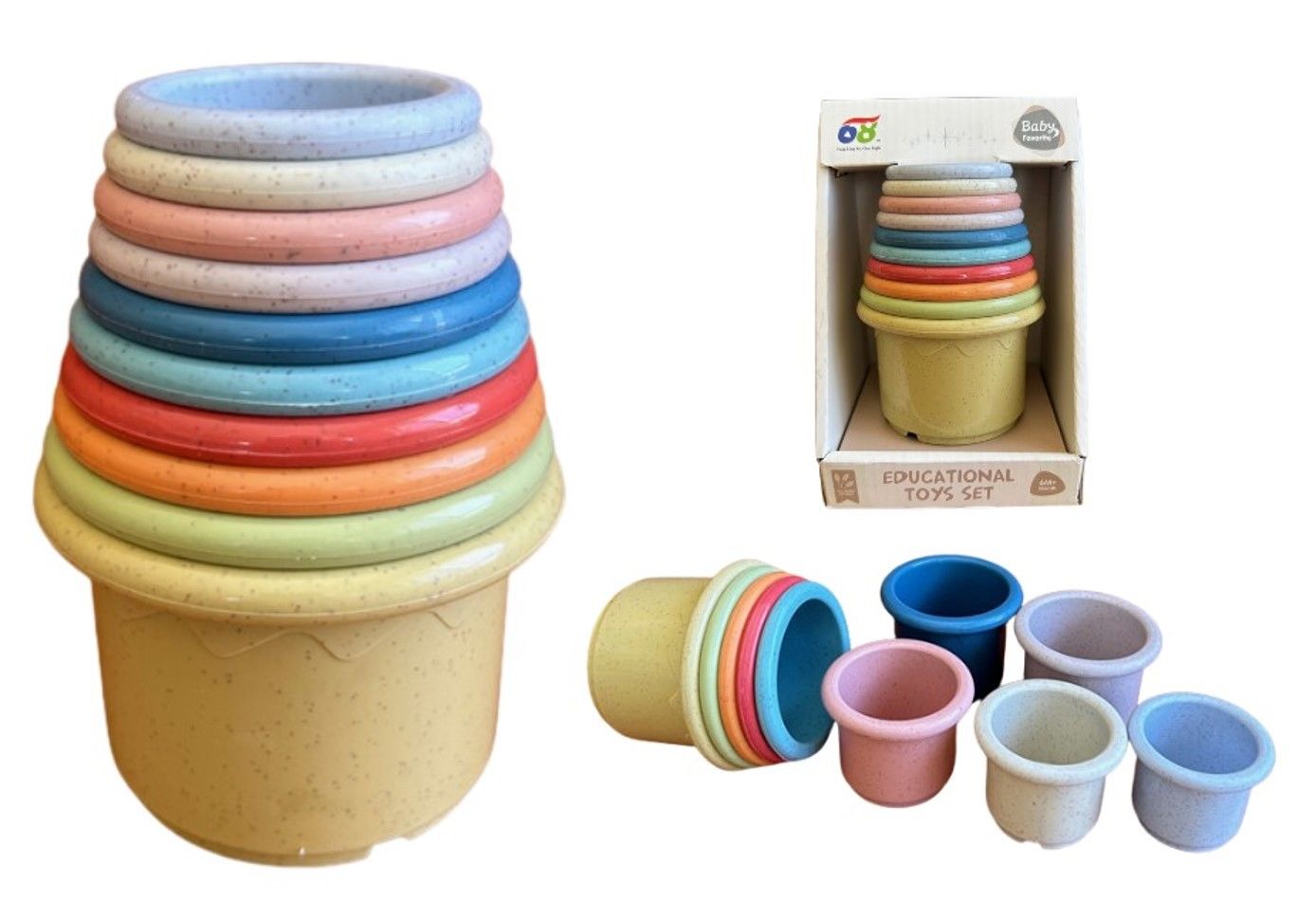 TOY STACKING CUPS BIO PLASTIC