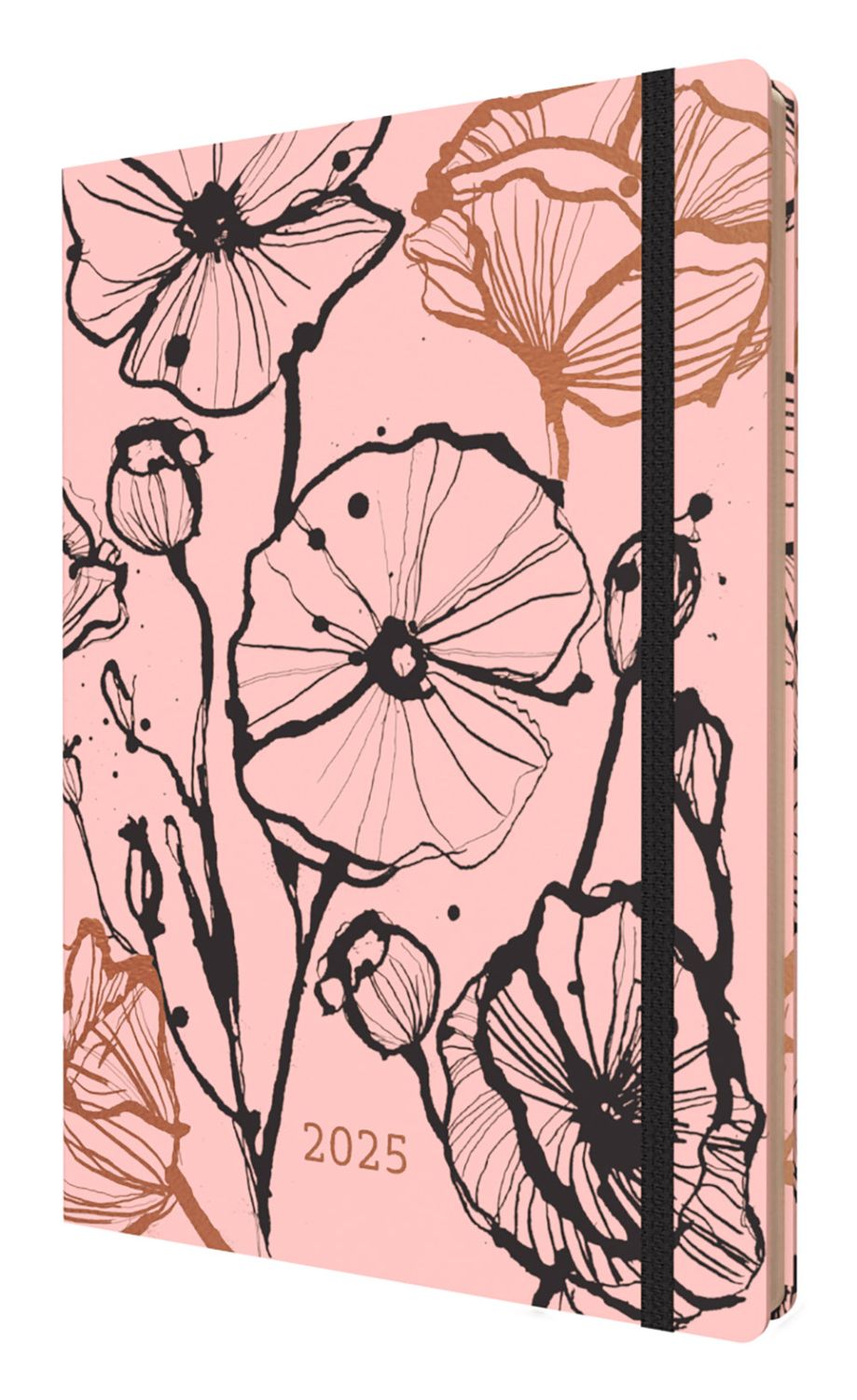 DIARY 2025 COLLINS ABSTRACT BOTANICALS A5 E-AB153.50-25 RECYCLED WTV PINK
