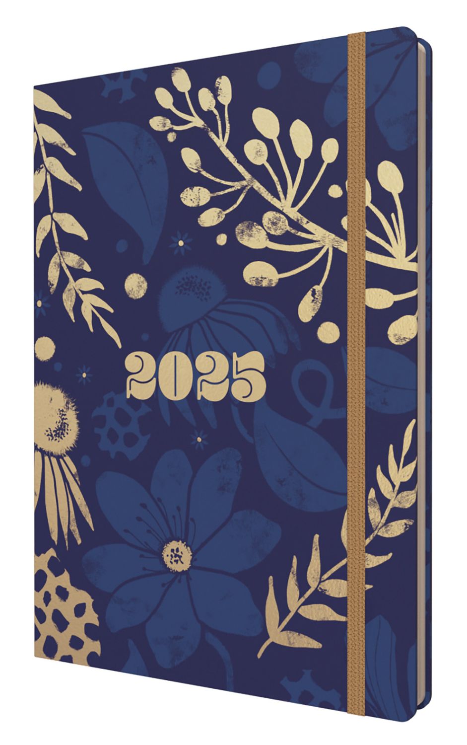 DIARY 2025 COLLINS ABSTRACT BOTANICALS A5 E-AB153.59-25 RECYCLED WTV NAVY