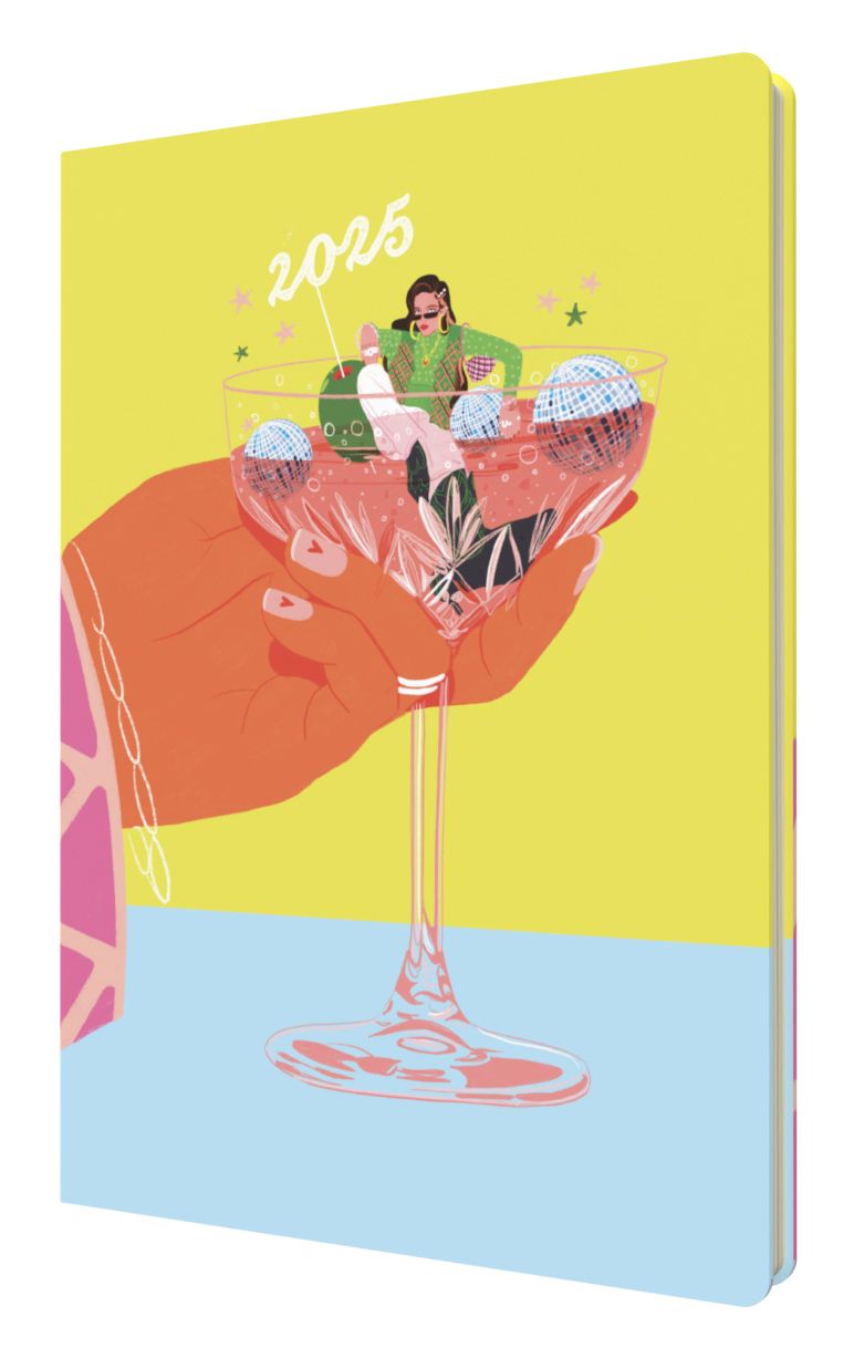 DIARY 2025 COLLINS PARTY ON A5 E-PO153.LY-25 RECYCLED WTV LADY