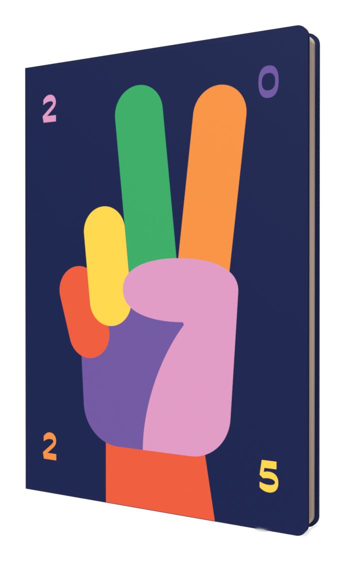 DIARY 2025 COLLINS PEACE LOVE U/STANDING A5 E-PLU153.PZ-25 RECY WTV PEACE
