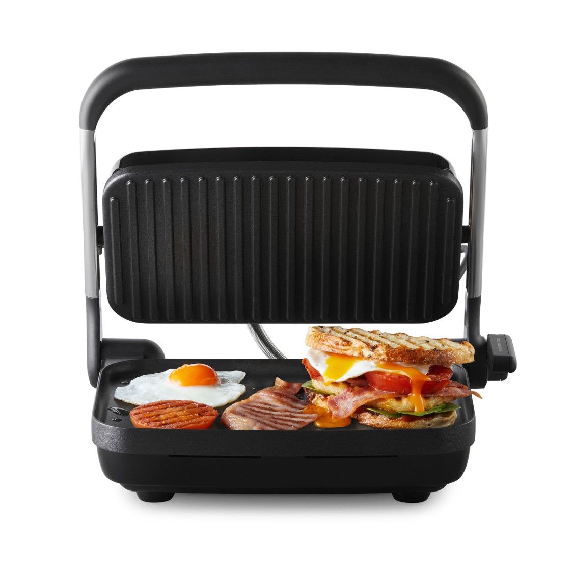 SANDWICH PRESS & GRILL SUNBEAM 2 SLICE CAF� STYLE STAINLESS STEEL