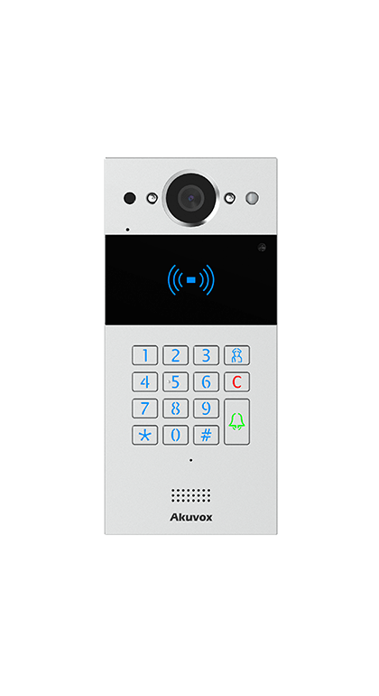 SIP INTERCOM WITH KEYPAD AND RF CARD READER SILVER