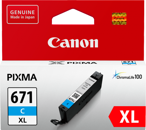 CANON CLI671XLC CYAN EXTRA LARGE INK TANK FOR MG5760BK  MG6860 MG7760