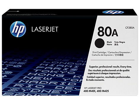 HP 80A BLACK TONER 2700 PAGE YIELD FOR M401