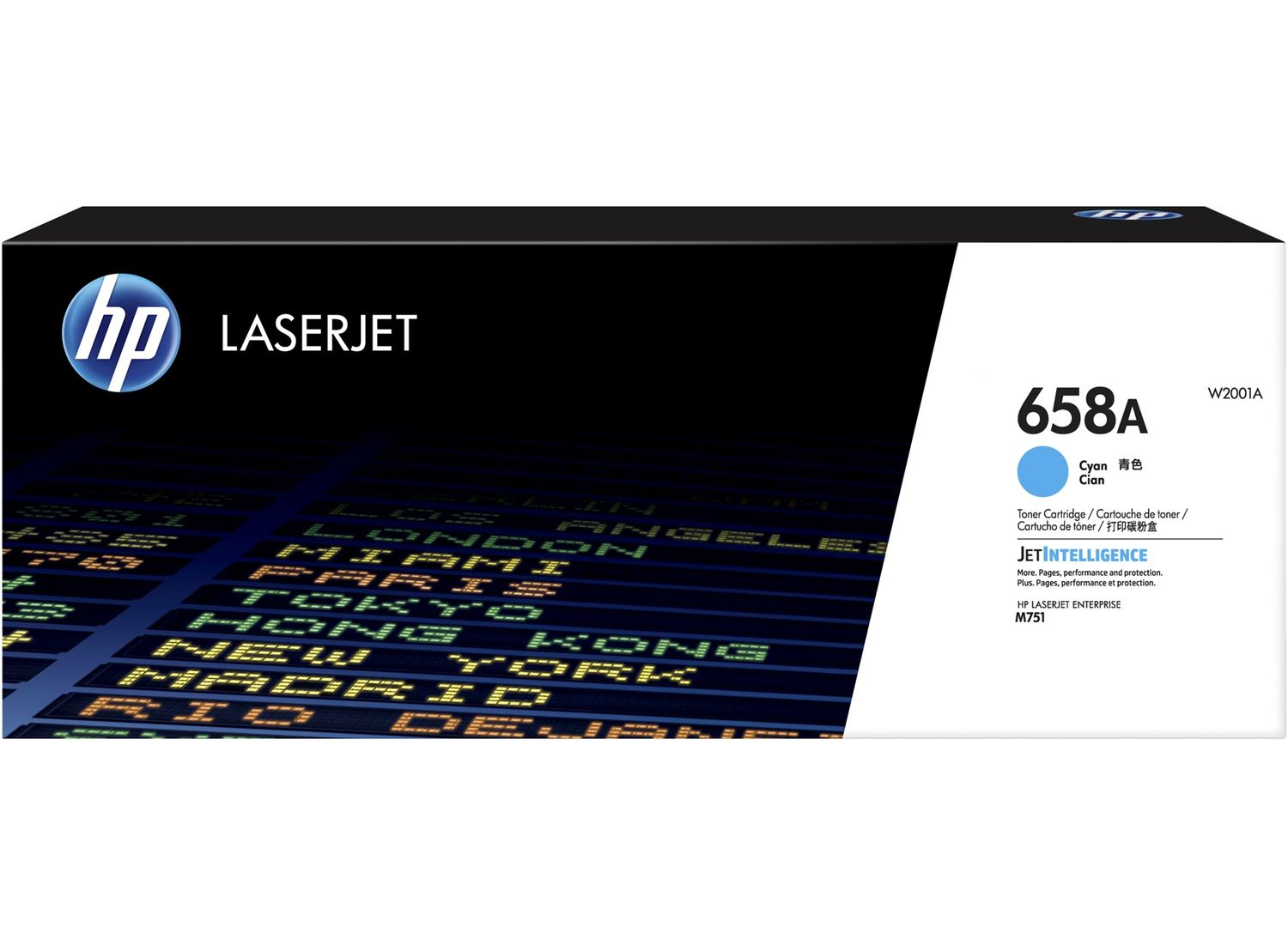 HP 658A CYAN LASERJET TONER CARTRIDGE 6K