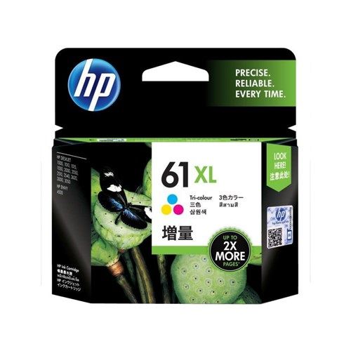 HP 61XL TRI-COLOR INK 330 PAGE YIELD FOR DJ 3000 & AIO 3050