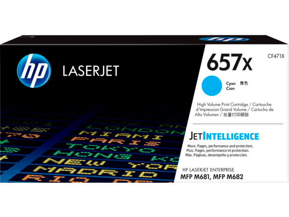 HP 657X CYAN ORIGINAL LASERJET TONER CARTRIDGE
