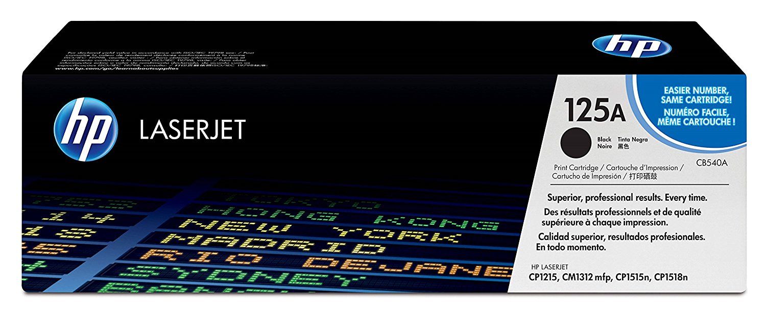 HP 125A BLACK TONER 2200 PAGE YIELD FOR CLJ CM1312 CP15XX
