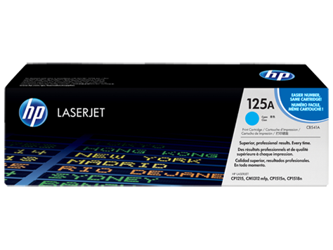 HP 125A CYAN TONER 1400 PAGE YIELD FOR CLJ CM1312 CP15XX