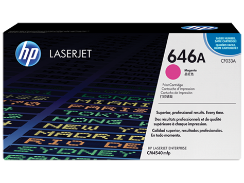 HP 646A MAGENTA TONER 12500 PAGE YIELD FOR CLJ CM4540