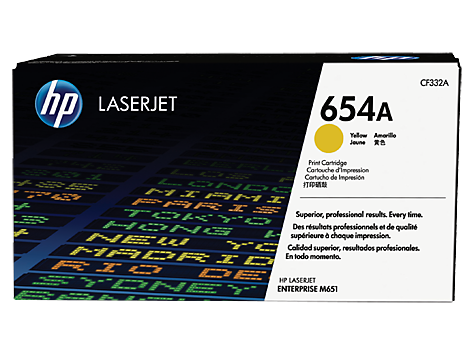 HP 654A YELLOW LASERJET TONER CARTRIDGE