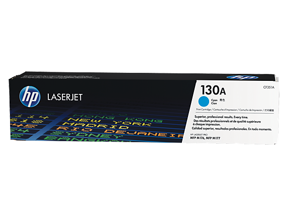 HP 130A CYAN LASERJET TONER CARTRIDGE-M153/M176/M177