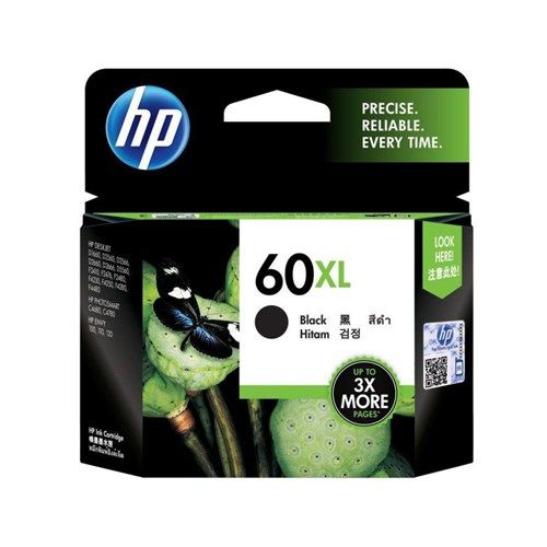 HP 60XL BLACK INK 600 PAGE YIELD FOR DJ D2500 D2530 & F4200