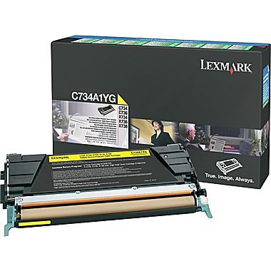 C734A1YG YELLOW TONER PREBATE YIELD 6000 PAGES FOR C734 C736