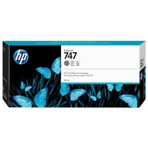 HP 747 300-ML GRAY DESIGNJET INK CARTRIDGE