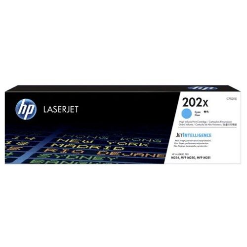 HP 202X CYAN LASERJET TONER 2.5K FOR M254DW M254NW M280NW M281FDN M281FDW