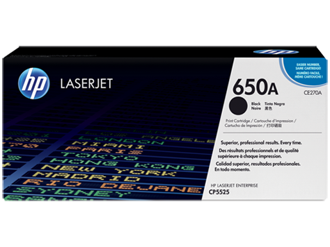 HP 650A BLACK TONER 13500 PAGE YIELD FOR CLJ CP5520
